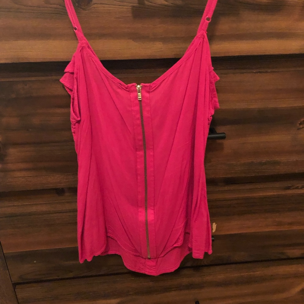 Hot Pink Ruffle Tank Top - Picture 3 of 3